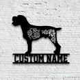 thumbnail image 4 of Craftnamesign Custom FLoral German Wirehaired Pointer Metal Wall Art, Custom Dog Lover Name Sign, 4 of 5