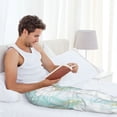 thumbnail image 5 of Sikiie Gold Lines Marble Watercolor Pajama Pants Men, PJ Bottoms, Sleep & Lounge Pants-Medium, 5 of 6