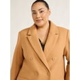 thumbnail image 3 of Scoop Women's & Women's Plus Faux Wool Oversized Double Breasted Coat, Sizes XS-4X, 3 of 4