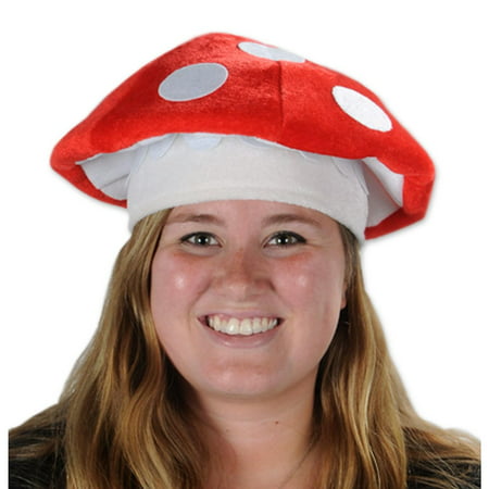 Mushroom Toad Stool Mario Brothers Video Game Plush Hat Cap Costume Accessory