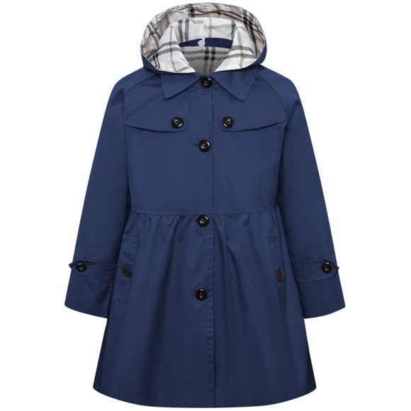 Gabardina Betusline Chaqueta cortavientos para niña 3-4T azul marino