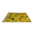 thumbnail image 2 of Ahgly Company Machine Washable Indoor Square Abstract Yellow Modern Area Rugs, 8' Square, 2 of 4