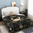 thumbnail image 3 of Cancer Constellation Blanket Lightweight Microfiber Astrology Blanket Cancer Zodiac Sun and Moon Decor Birthday Graduation Meaningful Gifts Cancer Gifts for Women Men 50"X60", 3 of 6