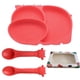 thumbnail image 4 of Plato de cena dieléctrico para bebés Plato de cena de silicona con ventosa para niños Vajilla para bebés Plato de cena de silicona integrado para niños, 4 of 6