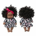 thumbnail image 5 of 8 inch Lifelike Silicone Vinyl Newborn Baby Dolls, African American Baby Black Dolls, give for Kids and Girl Holiday Birthday Gift, African Black Dolls, Reborn Doll, 5 of 5