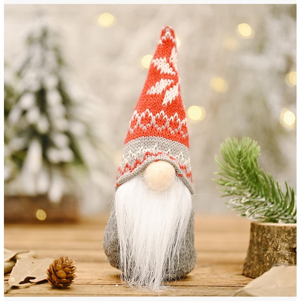 Adornos navideños, decoración de muñecos de juguete de tela, gnomos de felpa de fieltro no tejido para decoración interior de Navidad