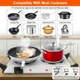 thumbnail image 4 of Moclever 2000W Electric Dual Burner Portable Electric Stove Coil Heating Hot Plate Stove Countertop RV Hotplate with 5 Temperature Adjustments Portable Handles, White, 4 of 14