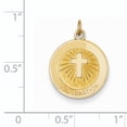 thumbnail image 3 of 14K Yellow Gold Confirmation Medal Charm (20 X 15) Made In United States xr358, 3 of 3