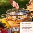 thumbnail image 2 of P•TAL Brass Wok With a Lid, Kadhai, Nonstick Wok Pan with a Tin Coating, Non-Toxic Cookware with Ayurvedic Health Benefits,  (Glass Lid Flat Base), 2 of 8