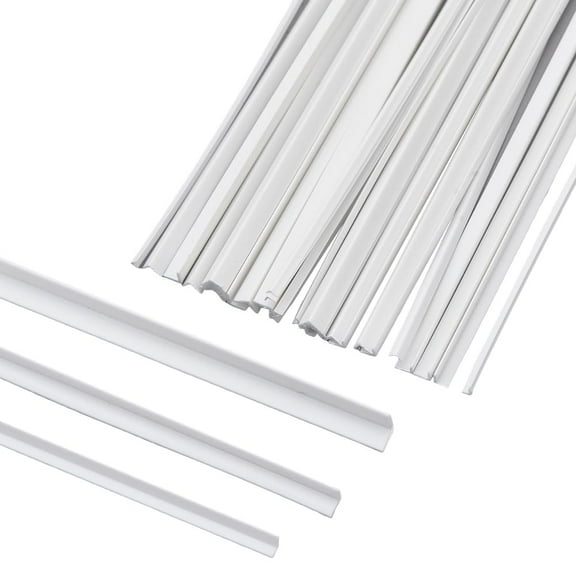 30Pcs 3 Sizes Plastic L Shape Bars Right Angle Bars 250mm Long 2.5mm 4.5mm 5.5mm Wide Styrene White Rods DIY