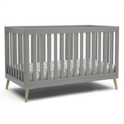 Delta Children Essex 4-in-1 Convertible Baby Crib, Grey/Natural Legs