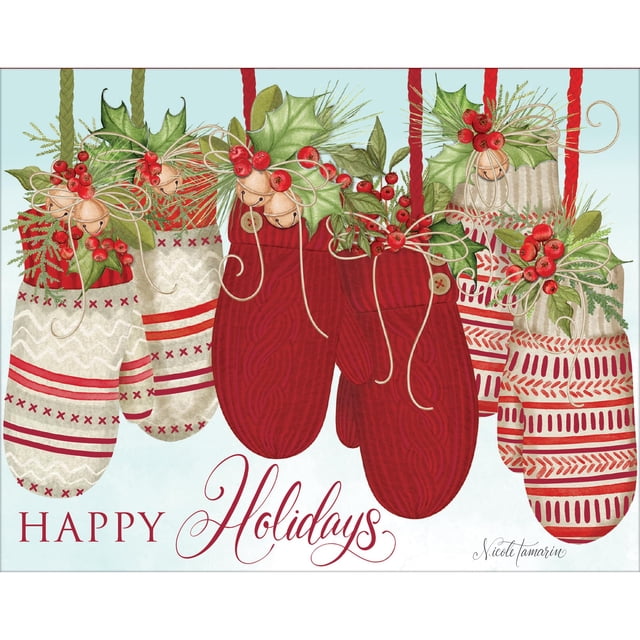 Tarjetas navideñas en caja Lang Snow and Cocoa de Nicole Tamarin