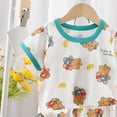 thumbnail image 5 of JUMEYU Kids Pajama Baby-Girls and Toddler Short Sleeve Pajamas Sets Sleep & Play 2T 3T (Green,2-3 Years), 5 of 6