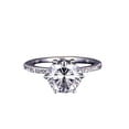 thumbnail image 1 of 1.25 Carat Round Cut Moissanite Diamond Engagement Ring With 18K White Gold Plating, Promise Ring, Anniversary Gift, 1 of 5