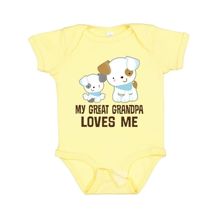 

Inktastic My Great Grandpa Loves Me Boys Grandson Gift Baby Boy Bodysuit