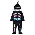 thumbnail image 3 of Gelikeya Halloween Baby Sleepers Boys Girls Clothes Long Sleeve Pajamas Toddler Rompers Bodysuit with Hat (Black, 9-12 Months), 3 of 7