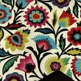thumbnail image 3 of RLF Home Fiesta Floral Petticoat Window Treatment High Quality Valance 3" Rod Pocket 50" x 15" Black/Multicolor, 3 of 3
