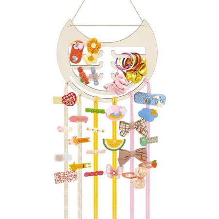 Bow Holder for Girls Hair Bows Bow Organizer Hair Clip Holder Headband Holder Display Wall Hanging Display Bow Hanger Clip Organizer Decor Bow Hanger for Room Door Wall