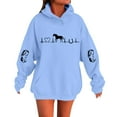 thumbnail image 2 of HLKJKLS Hoodies For Women Heartbeat Horse Printed Pullover Hoodie Fall Long Sleeve Sports Tops Western Style Blue S-5Xl, 2 of 4