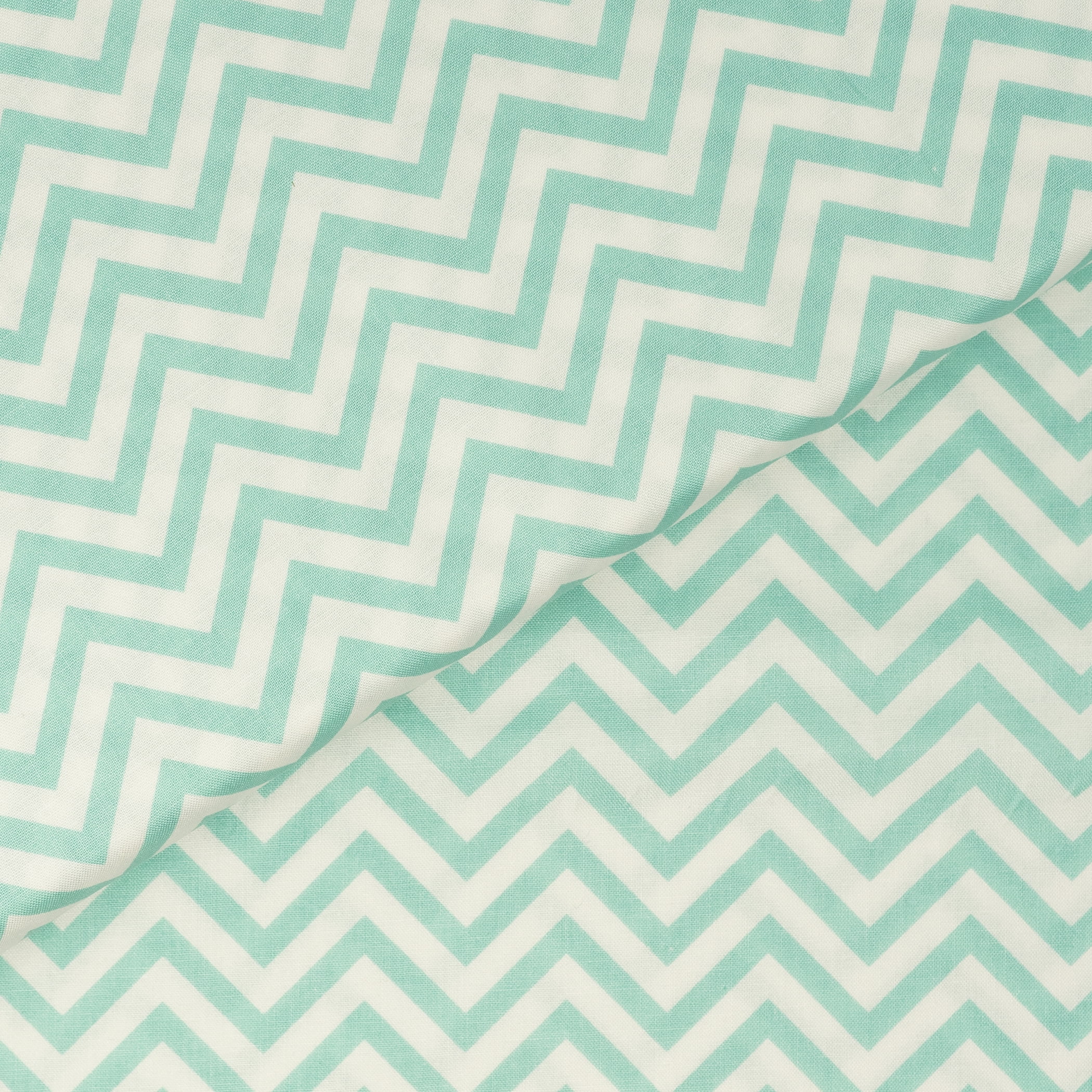 Waverly Inspirations 44" 100% Cotton Zigzag Sewing & Crafting Fabrics, 8 yd By the Bolt, Aqua