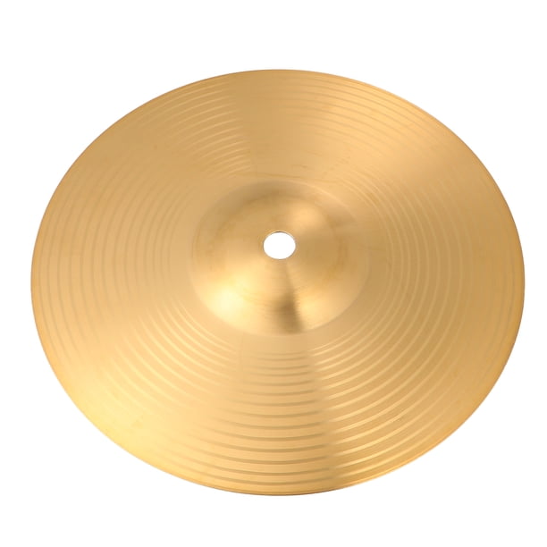 Platillos de latón de 8 pulgadas para crash, ride y hi-hat, ideales para principiantes (dorados).