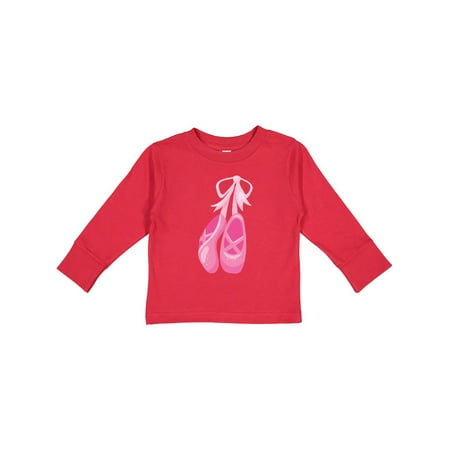 

Inktastic Ballet Shoes Ballet Slippers Ballet Dance - Pink Gift Toddler Toddler Girl Long Sleeve T-Shirt