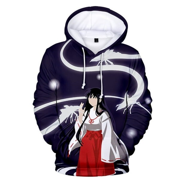 Sudaderas Con Capucha Anime Inuyasha Hombres/Otoño Invierno Estilo Harajuku Moda Dibujos Animados Impresión 3D Hoody