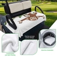 thumbnail image 5 of Golf Cart Seat Covers for 2 Seater,Brown Cute Monkey Soft Microfiber Cart Seat Towel Blanket,Playing Funny Animal on Branch Absorbent Breathable Non Slip Bench Seats Protector for Golf Course 51"x31", 5 of 9