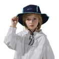 thumbnail image 3 of WUXIAN Kids Sun Hats Uv Protection Toddler Beach Hat For Fishing Safari Play Hat With Adjustable Strap Fishing Hat,Navy,One Size, 3 of 6
