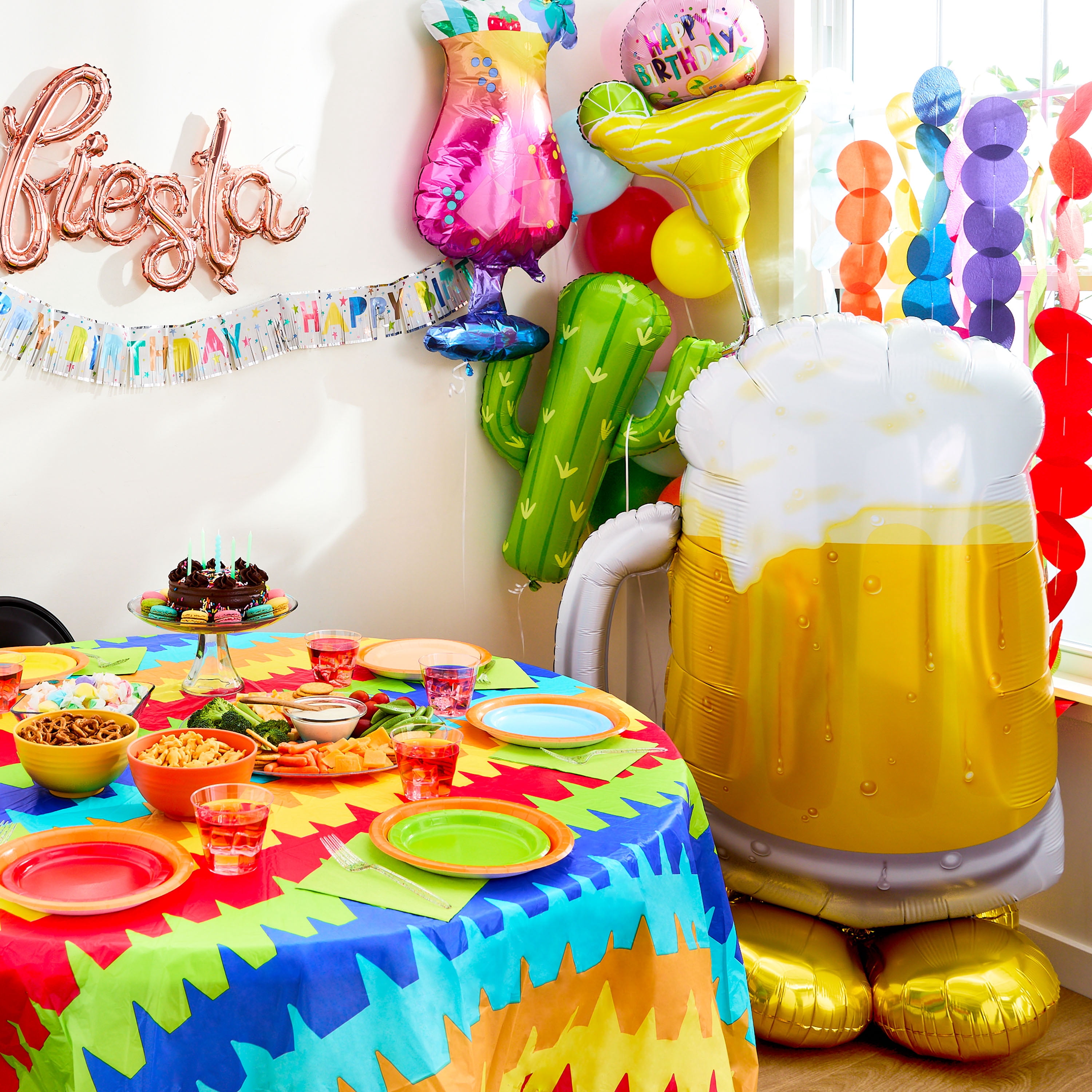 49" Multicolor Air-Filled Beer Mug Balloon, by Way To Celebrate