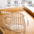 thumbnail image 3 of Glass Pitcher, Wave Shaped Glass Creamer Pitcher, Glass Tea Pitcher, 3 of 6