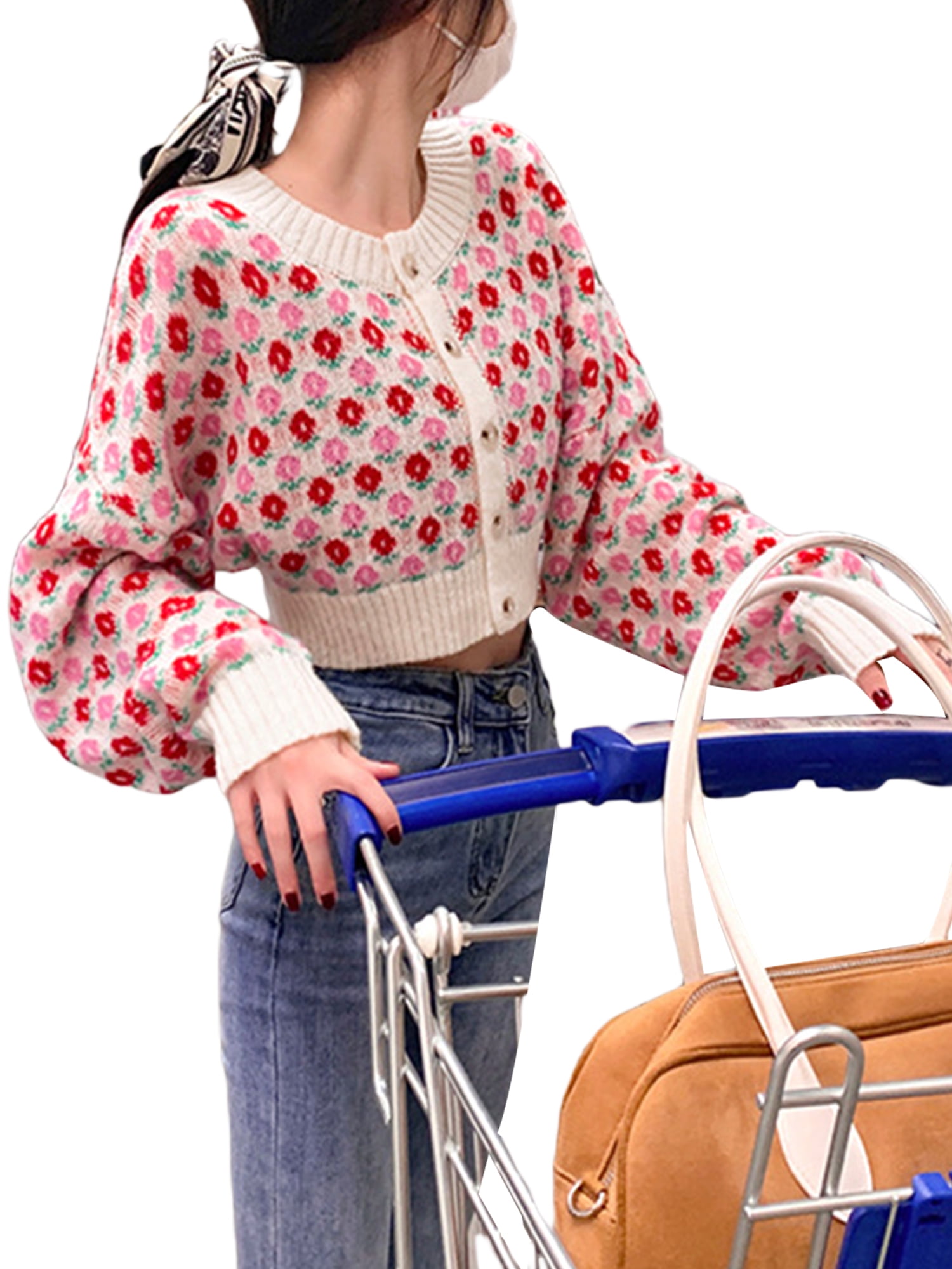 women's floral print cardigans