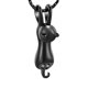 thumbnail image 1 of Collar con colgante de gato Yuxing joyería para colgar cenizas de animales negro 50 cm 10x20 mm, 1 of 5
