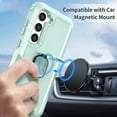 thumbnail image 4 of SaniMore for Samsung Galaxy S23 FE Magnetic Case, Rugged PC & TPU Bumpers with Car Mount & Ring Kickstand Heavy Duty Full Body Protective Case for Women Men, Mint, 4 of 9