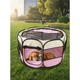 thumbnail image 2 of 1pc Oxford Fabric Eight-Sided Pet Cage Bed With Mesh Breathable Panels Suitable For Indoor & Outdoor Use For Small & Medium-Sized Pets, 2 of 4