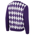 thumbnail image 3 of Men's Colosseum Purple LSU Tigers The Dealio Argyle Pullover Sweatshirt, 3 of 3