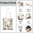 thumbnail image 5 of Watercolor Butterfly Floral Canvas Tote Bag – Romantic Nature-Inspired Reusable Cotton Shopping Bag with Artistic Fantasy Garden & Starry Sky Design for Women, Teens, Aesthetic Gift Lovers, 5 of 7