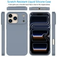 thumbnail image 4 of For Apple iphone 17 Pro Case, Liquid Silicone Cell Phone Case for iphone 17 Pro, Ebizware Shockproof Full-Body Protective Rugged Rubber Ultra Slim Cover with Microfiber Lining - Gray, 4 of 9