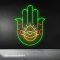 thumbnail image 2 of Glowneon Hamesh Eye Illuminati Led Sign, Hamesh Eye Neon Sign, Chamsa Neon Led, Khamsa Led Sign, 2 of 4