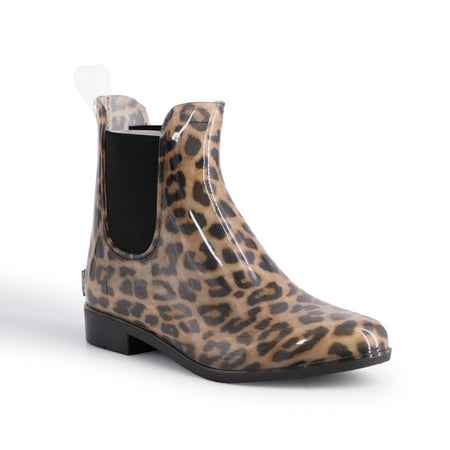 

Aus Wooli Australia Womens Rainboots With Sheepskin Insole Included - Leopard Print