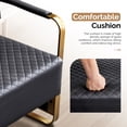 thumbnail image 4 of Waiting Room Chairs with Arms, 57.5'' Office Guest Chair Bench Seating Faux Leather for Beauty Salon Airport Bank Reception Area, 4 of 9
