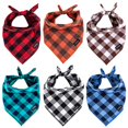 thumbnail image 1 of Bandanas para perros Gofshy, XL, 53 x 53 cm, paquete de 6 colores a cuadros, 1 of 8