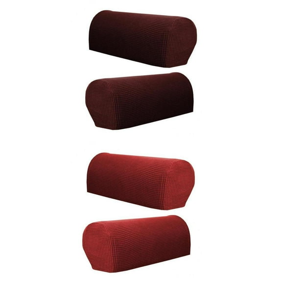Flannel Checked Furniture Sofa Armrest Covers Protectors