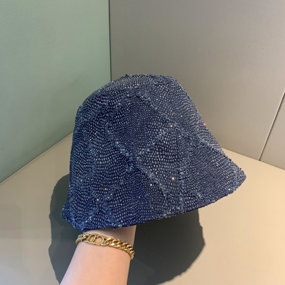 SikaFu Water Diamond Solid Color Fisherman Hat Korean Edition Internet Red Versatile Small Eaf Bucket Hat Showcase Face Small Japanese Personalized Bowl Hat Sunshade Hat