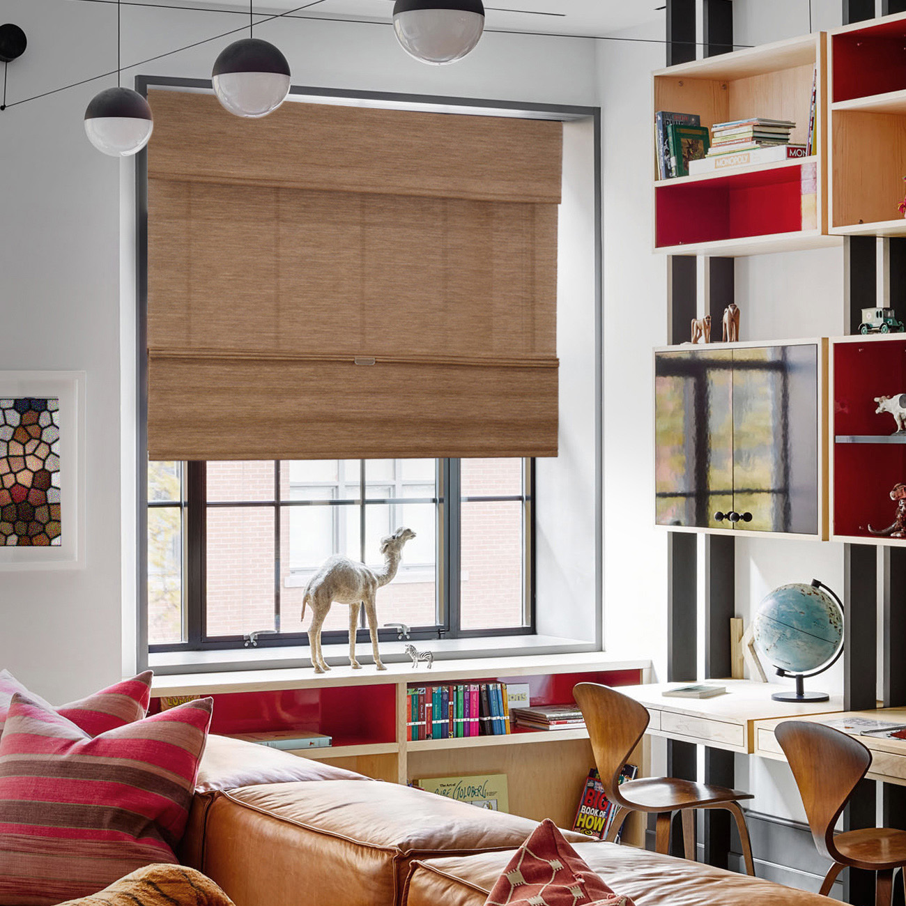CHICOLOGY Privacy & Natural Woven Cordless Magnetic Roman Shades
