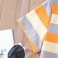 thumbnail image 5 of XXWXYD Multicolor Striped Kids Tee - Soft Cotton Short Sleeve Shirt with Vibrant Patterns, Unisex Casual Top for Toddlers & Baby Boys/Girls, 5 of 7