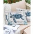 thumbnail image 6 of Ocean Sea Turtle Throw Pillow Cover 16 x 24 Inch Decorative Pillow Cover Summer Coastal Seaweed Vintage Wood Grain Lumbar Pillowcase Seasonal Rectangle Cushion Case for Couch Sofa Bed Living Room, 6 of 7