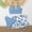 Light Blue, variant on Girls Swimsuits 3 Piece Solid Bikini with Ruffled Feather Print Skirt for Big Little Kids Summer Chic Swimwear Set Size 9Y