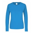 thumbnail image 1 of Playera Cuello Redondo Manga Larga Dama YAZBEK 100% Algodón Color Turquesa, 1 of 3