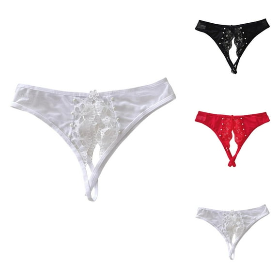 Underwear for women seamless panties – Solid color one-piece breathable thong underwear for women, soft and high stretch invisible panties with silk crotch